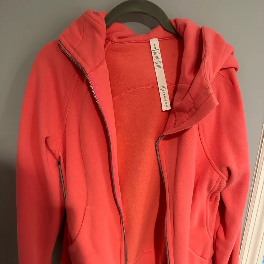 Lululemon Flash Light Tone Original Full zip Scuba Coral Fleece - Picture 2 of 6